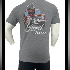 Mens FORD BRONCO licensed print T-shirt TEE gray Size: M MEDIUM EUC